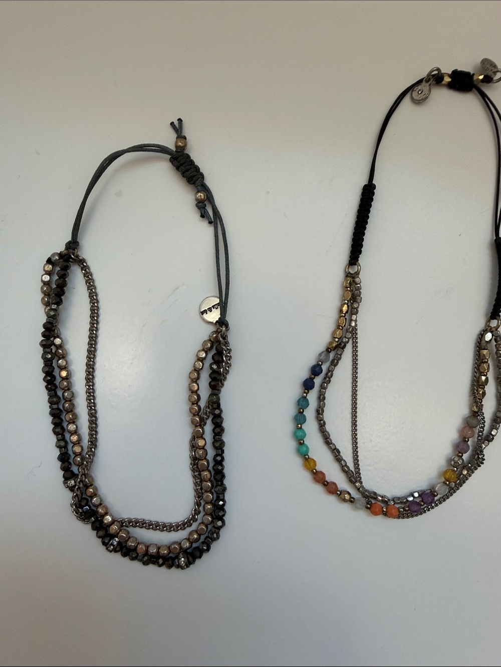 Stella & Dot Layered Beaded Bracelet Set in Black and Multicolor